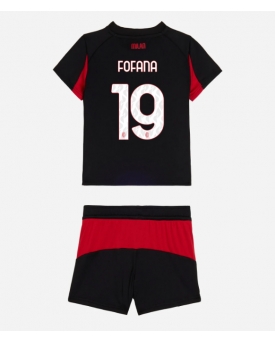 Billige Fotballdrakt AC Milan Youssouf Fofana #19 Replika Hjemmedraktsett Barn 2025-26 Kortermet (med bukser)